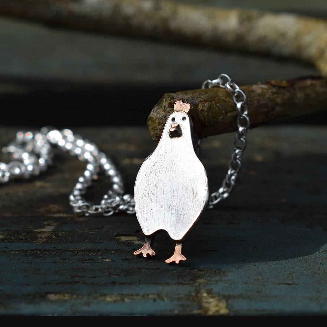 silver hen necklace, hen pendant, hen jewellery, hen gift for woman, hen present for her, silver hen jewellery, bird jewellery, chicken necklace, chicken jewellery, silver hen