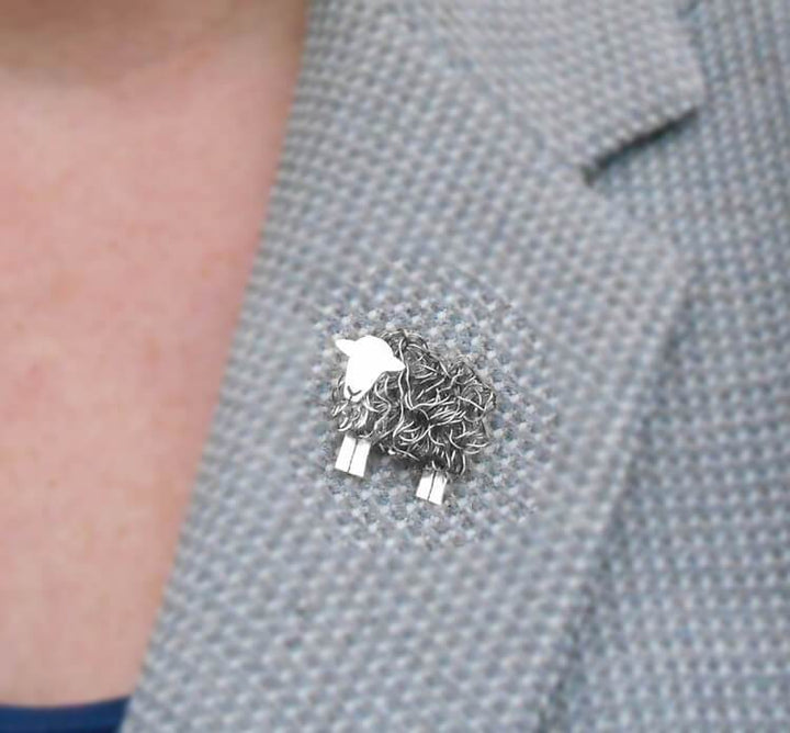 Silver Herdwick sheep brooch - FreshFleeces, Herdwick jewellery, Herdy jewellery, Herdwick jewelry, Cumbri gift for her, Cumbrian jewellery, Cumbrian sheep gift, Herdwick sheep pin, Herdwick sheep present for her, lake district jewellery, lake district gift