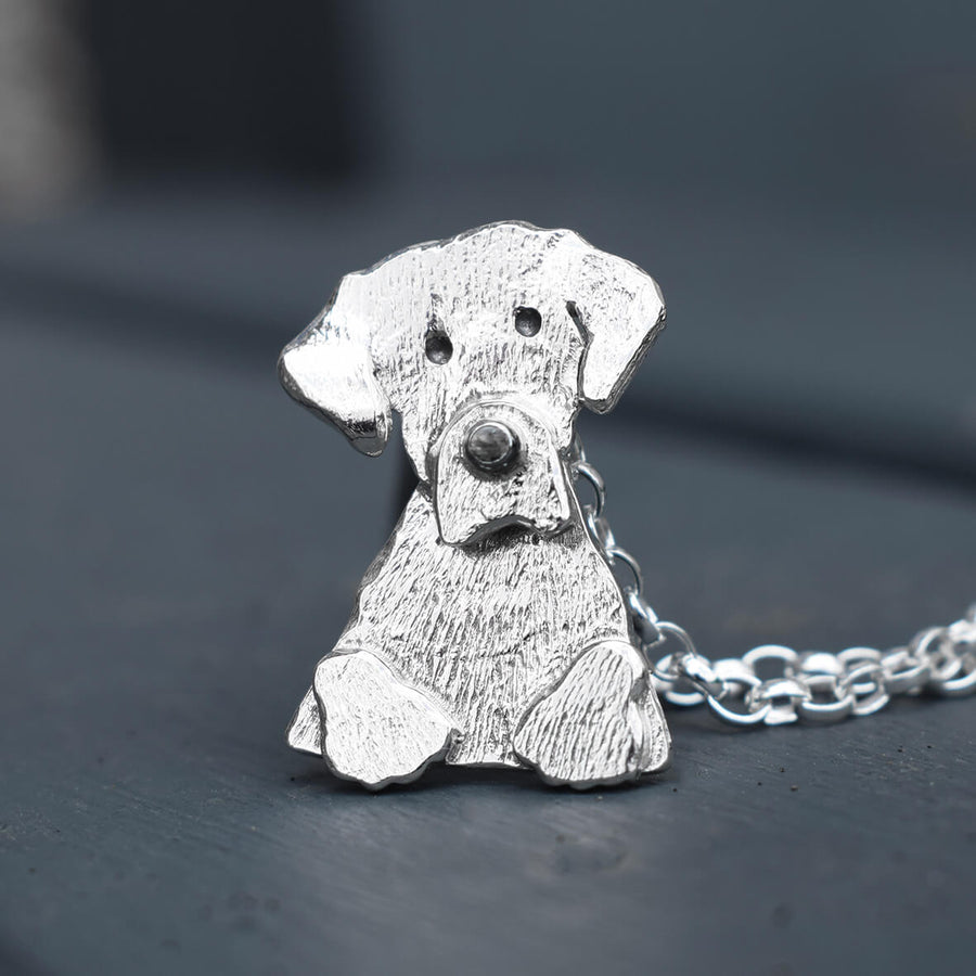 silver labrador necklace, labrador pendant, silver labrador jewellery, labrador gift for woman, silver dog necklace, dog jewellery for humans