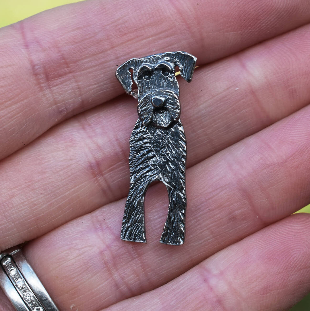 miniature schnauzer necklace, black miniature schnauzer pendant