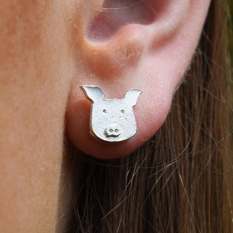 Silver Pig Earrings | Animal Earrings | Farm Gift | Silver Pigs | Gift for Animal Lover | Piglet Earrings | Pig Gift | Pig Jewellery