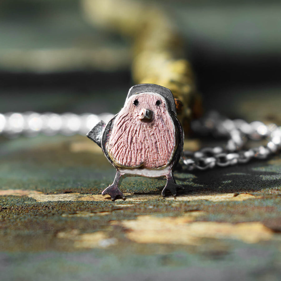 robin necklace, robin pendant, robin jewellery, silver robin necklace, silver bird necklace, bird jewellery, bird gift, robin memorial