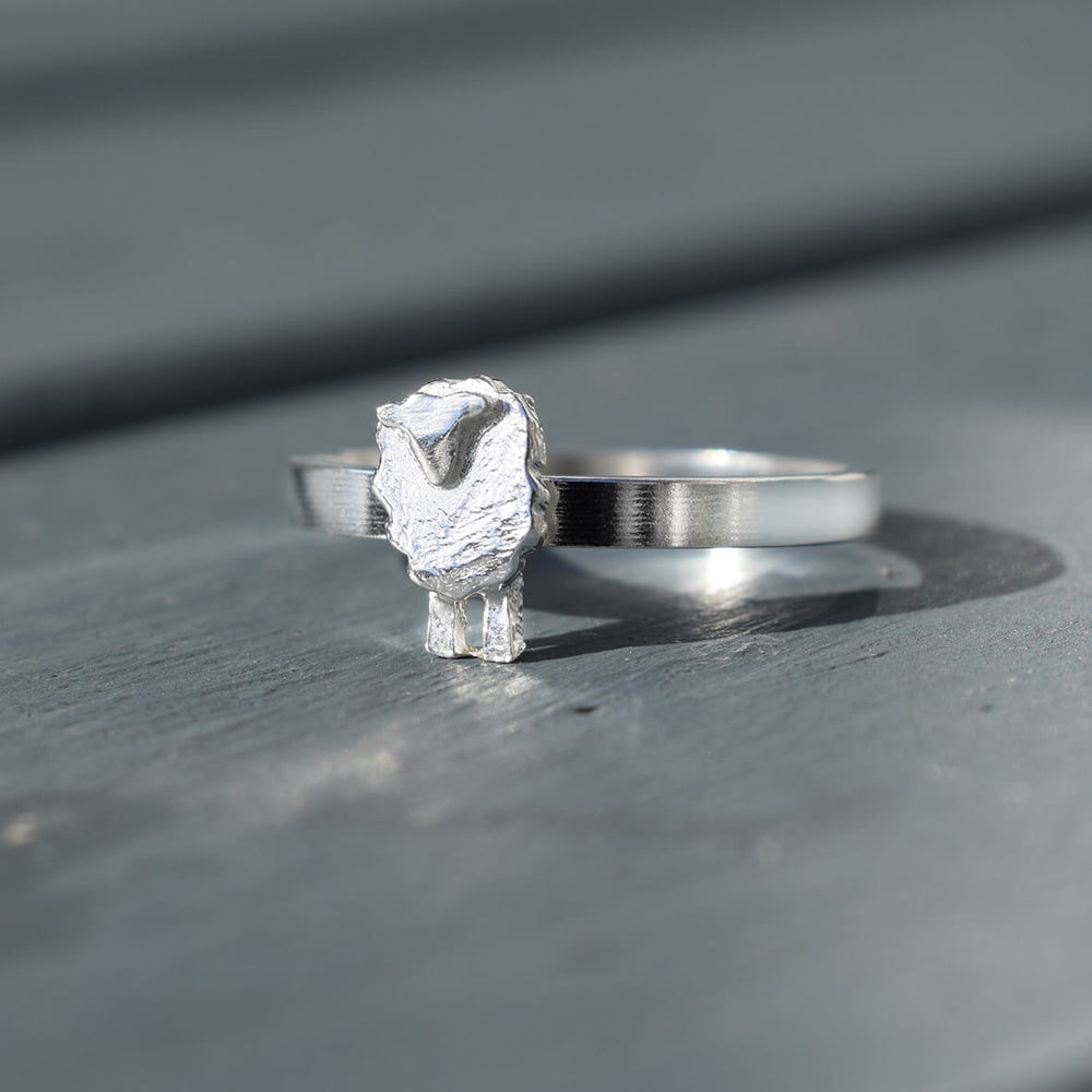 silver sheep ring, sheep jewellery, sheep gift for wife, quality sheep gift, sheep jewellery