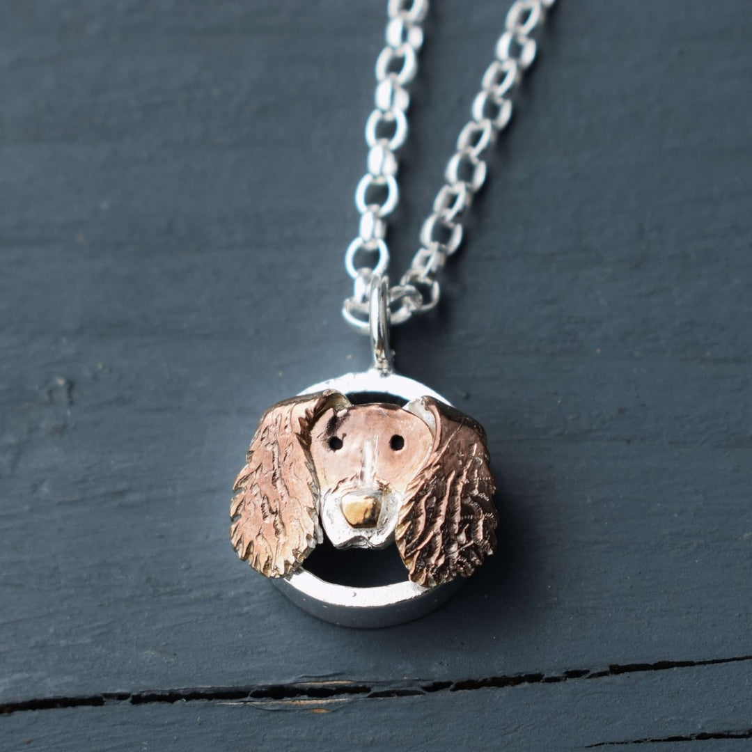 Springer Spaniel necklace, Springer Spaniel pendant, Springer Spaniel jewellery, silver Springer Spaniel , Springer Spaniel gift for her, silver dog pendant, silver dog necklace