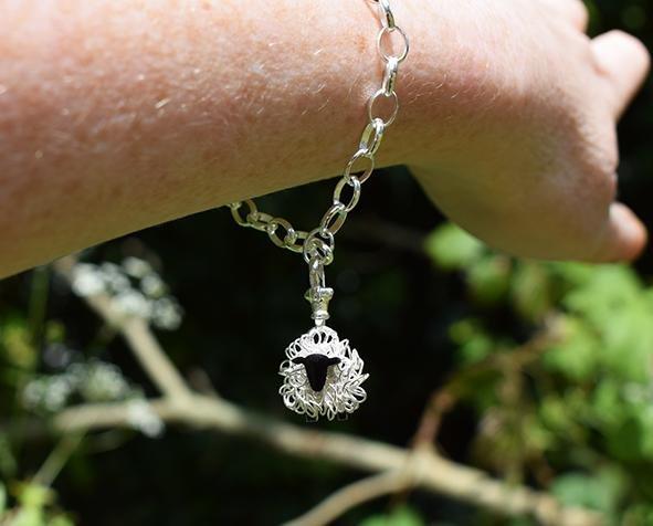 Silver Suffolk sheep charm - FreshFleeces, ssuffolk sheep charm, silver sheep charm, suffolk sheep bracelet, gift for shepherdess, sheep wedding gift, bridesmaid sheep gift, suffolk sheep jewellery, sufffolk sheep jewelry, jewellery gift for vet, jewellery gift for shepherdess, silver suffolk gif