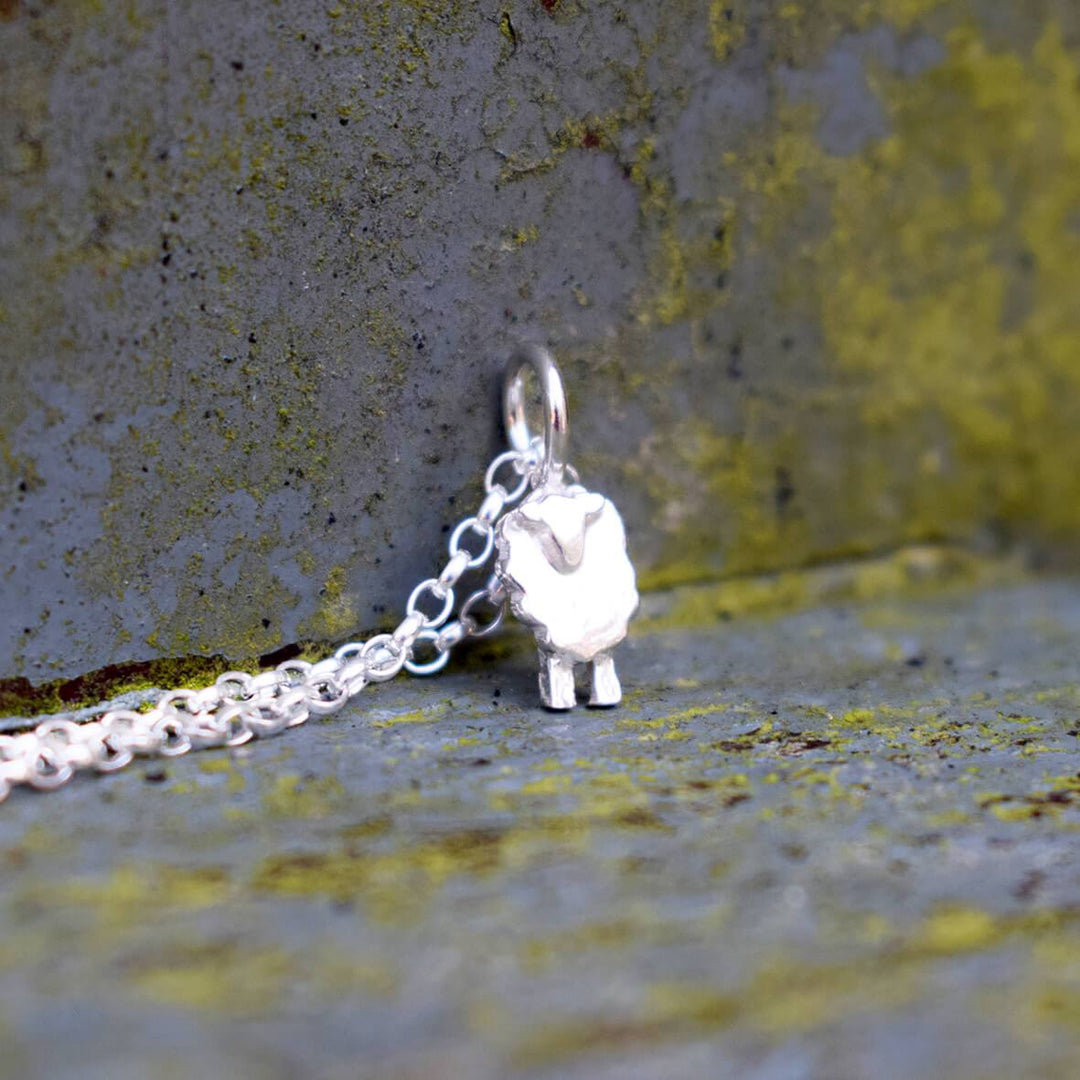 silver sheep necklace, wee sheep, silver sheep, sheep necklace, sheep jewellery, silver sheep gift