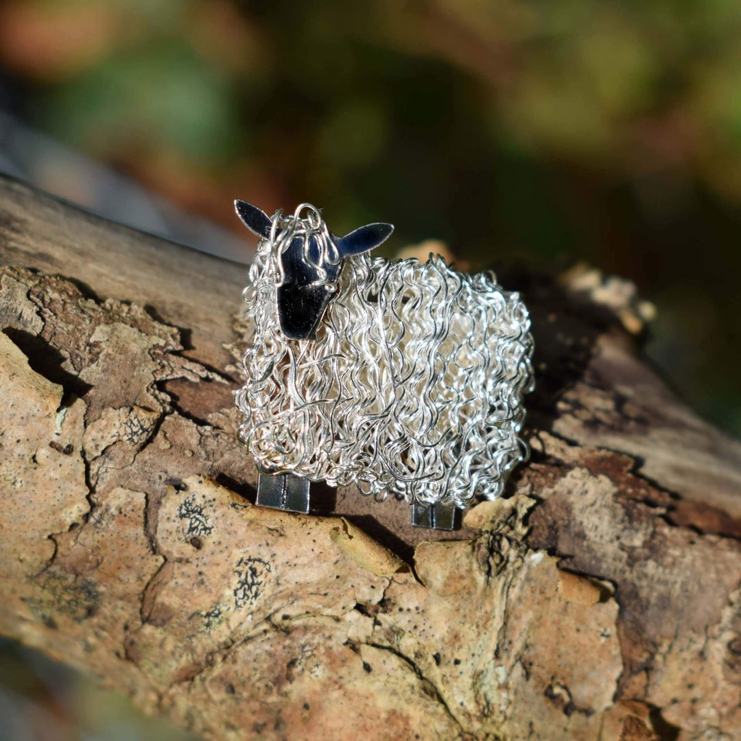 Silver Wensleydale sheep brooch - Fresh Fleeces, wensleydale jewellery, wensleydale sheep jewellery, wensleydale sheep gift, wensleydale sheep jewelry, yorksire sheep jewellery, yorkshire sheep gift, silver wensleydale sheep