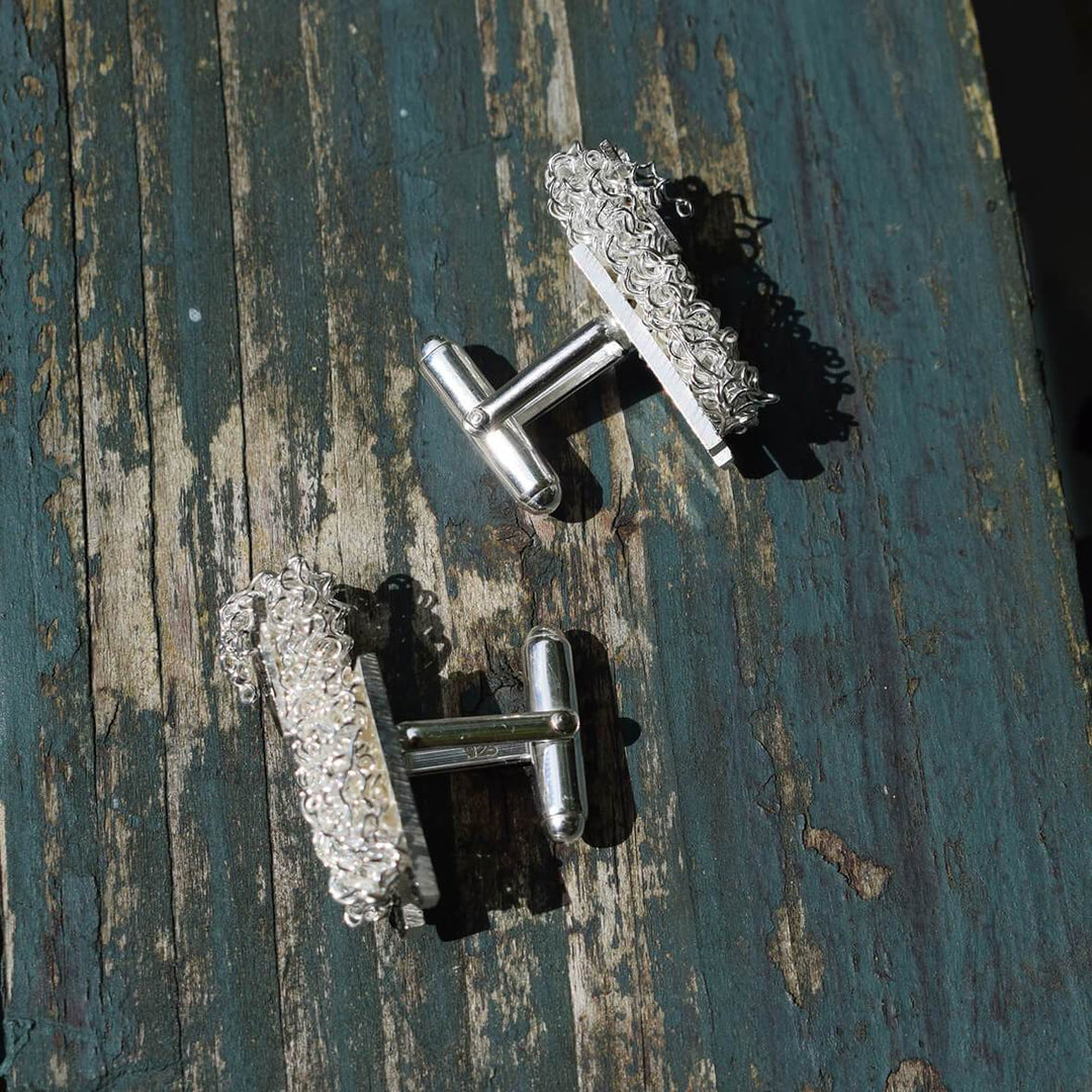 Wensleydale sheep cufflinks fastening