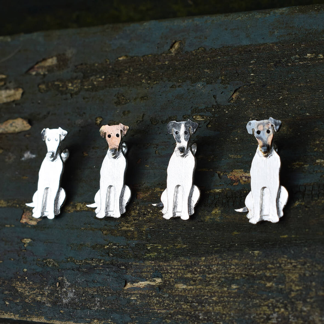 fox terrier brocch, fox terrier brooch, fox terrier gift for woman, fox terrier pin, fox terrier jewellery, unique fox terrier present