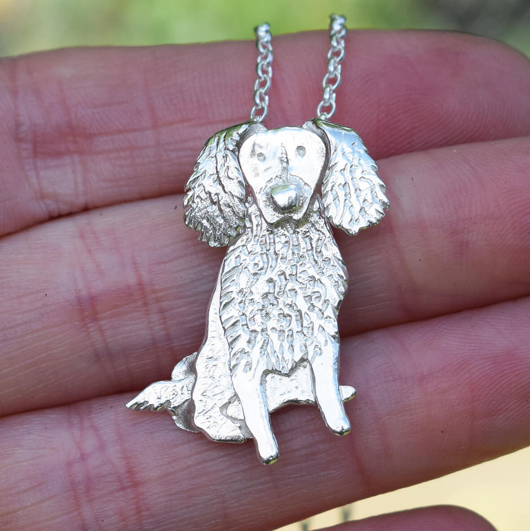 silver Springer Spaniel , Springer Spaniel  necklace, Springer Spaniel  jewellery, Springer Spaniel  gift