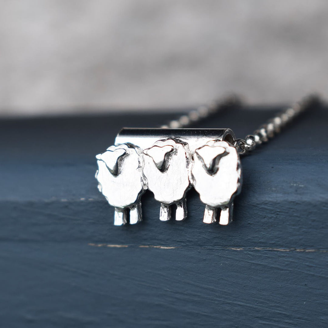 3 sheep necklace, flock of sheep necklace, Silver Sheep Necklace, stand Out Jewellery, Individuality Symbol, Empowering necklace ,Gifts Of Inspiration, Unconventional Style, Distinct Pathways, Gifts From The Heart, Jewellery With Meaning ,Symbol Of Courage, Empowerment Charm, Jewellery With Message, flock of sheep necklace, sheep gift for daughter