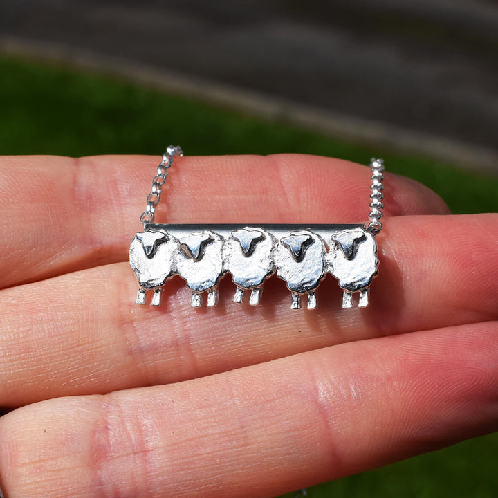 Silver Sheep Necklace, stand Out Jewellery, Individuality Symbol, Empowering necklace ,Gifts Of Inspiration, Unconventional Style, Distinct Pathways, Gifts From The Heart, Jewellery With Meaning ,Symbol Of Courage, Empowerment Charm, Jewellery With Message, flock of sheep necklace, sheep gift for daughter 