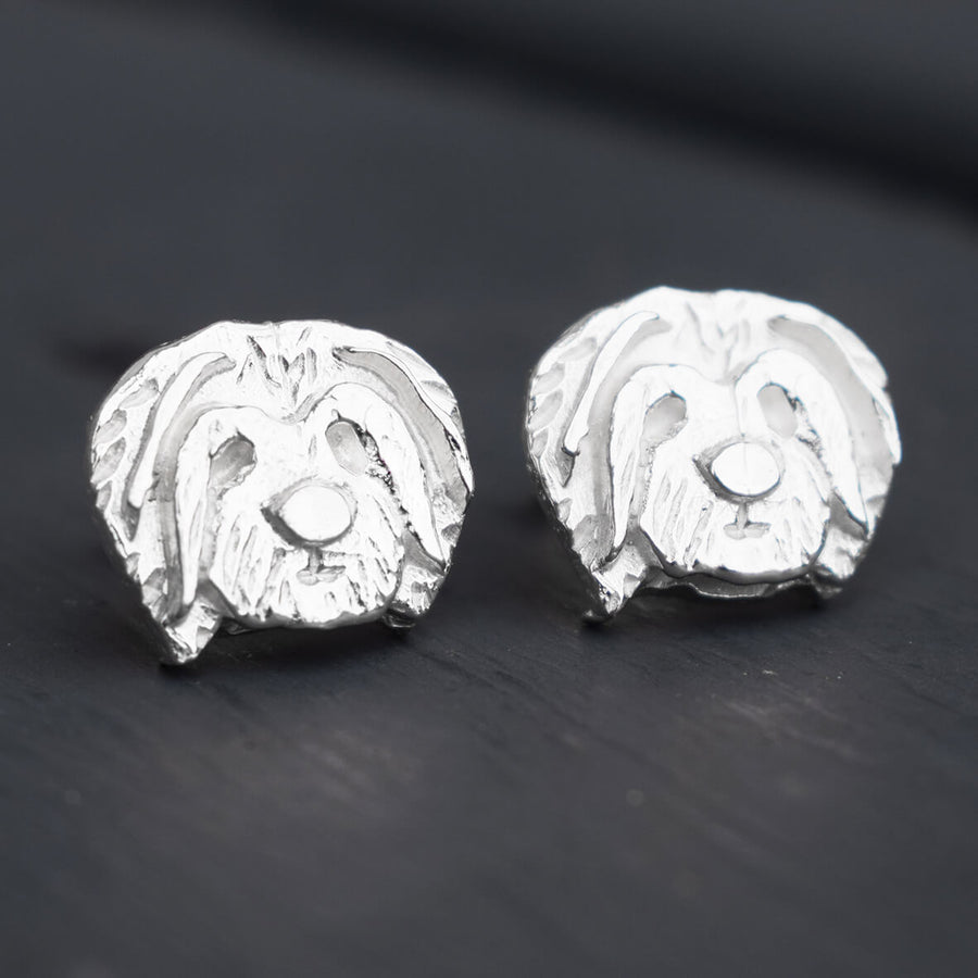 tibetan terrier earrings, tibetan terrier jewellery, tibetan terrier gift for wife, tibetan terrier present for her, quality tibetan terrier gift, tibetan terrier memorial