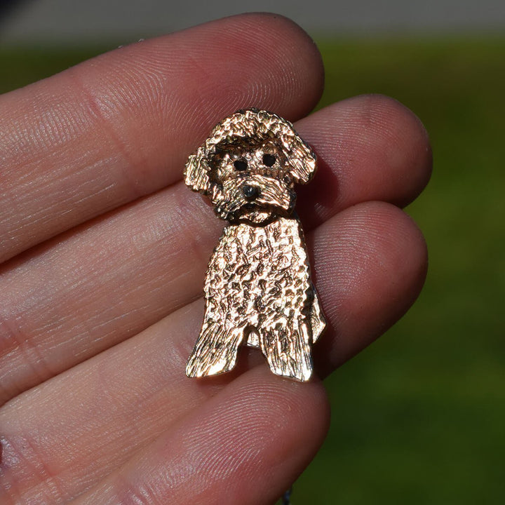 toy poodle brooch, poodle brooch, poodle gift for woman, poodle pin, silver dog brooch, poodle brooch