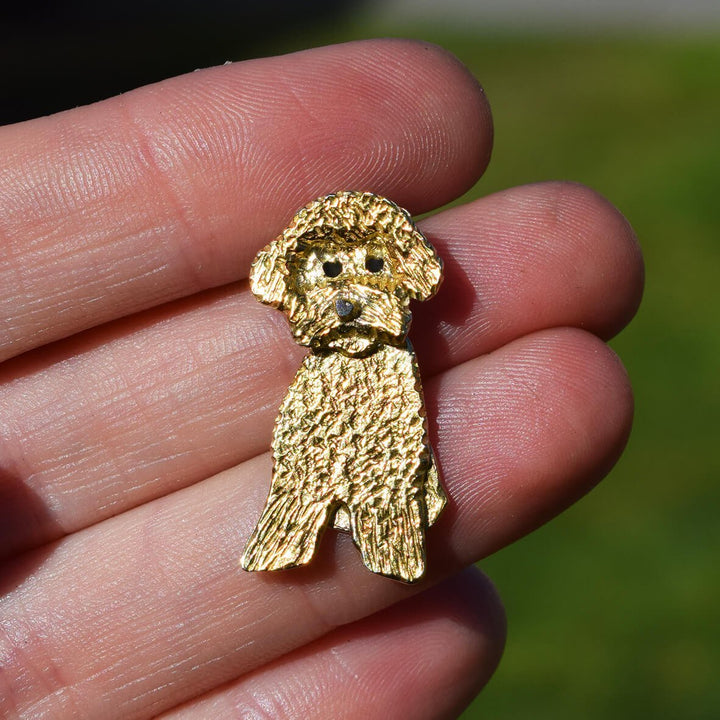 toy poodle brooch, poodle brooch, poodle gift for woman, poodle pin, silver dog brooch, poodle brooch