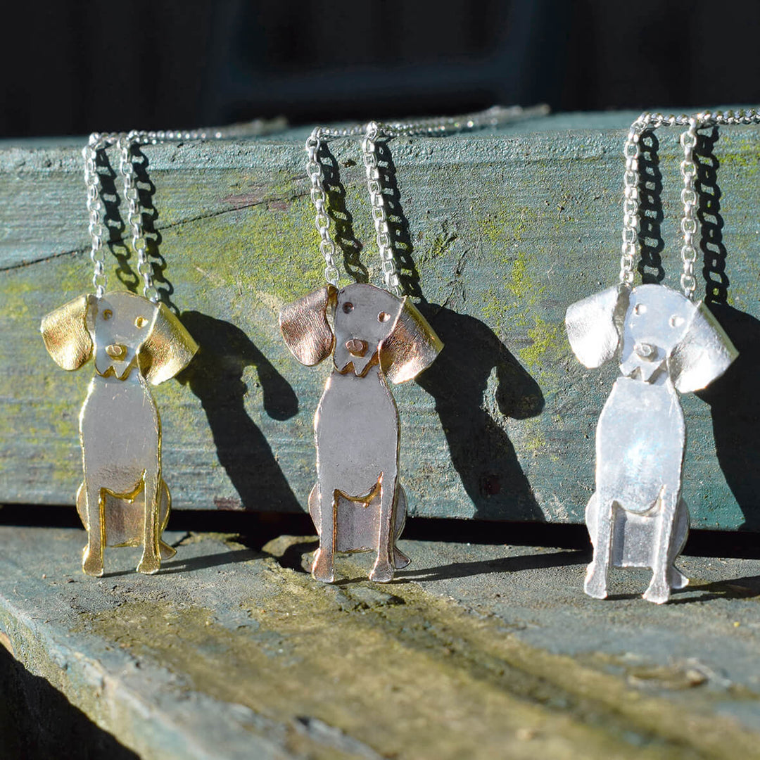 Vizsla necklaces, Vizsla jewellery, silver Vizsla, silver dog necklaces, silver dog jewellery, gift for Vizsla owner, present for Vizsla lover