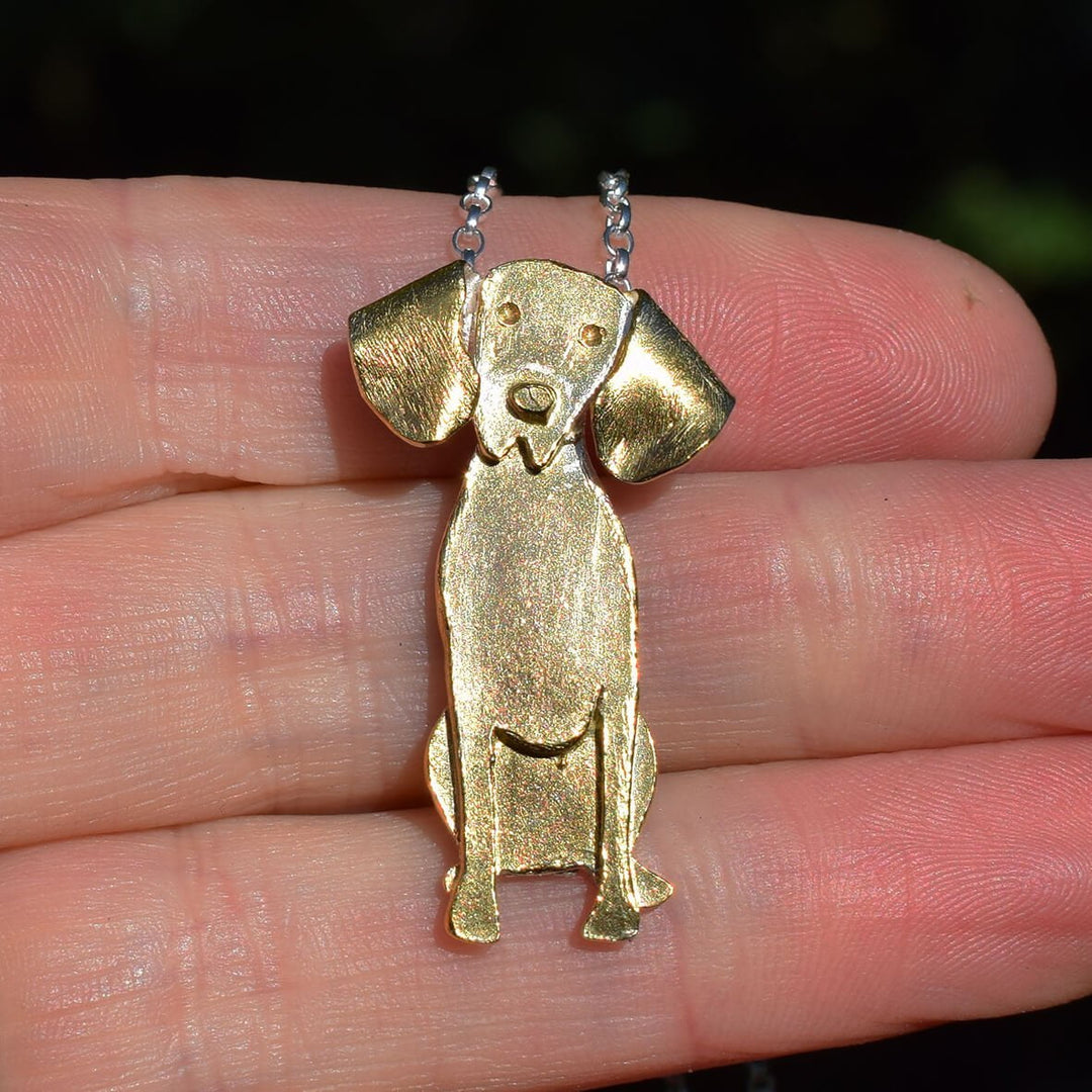 gold Vizsla, gold dog necklace, Vizsla necklace, Vizsla pendant, Vizsla jewellery, dog jewellery, hungarian Vizsla gift for woman