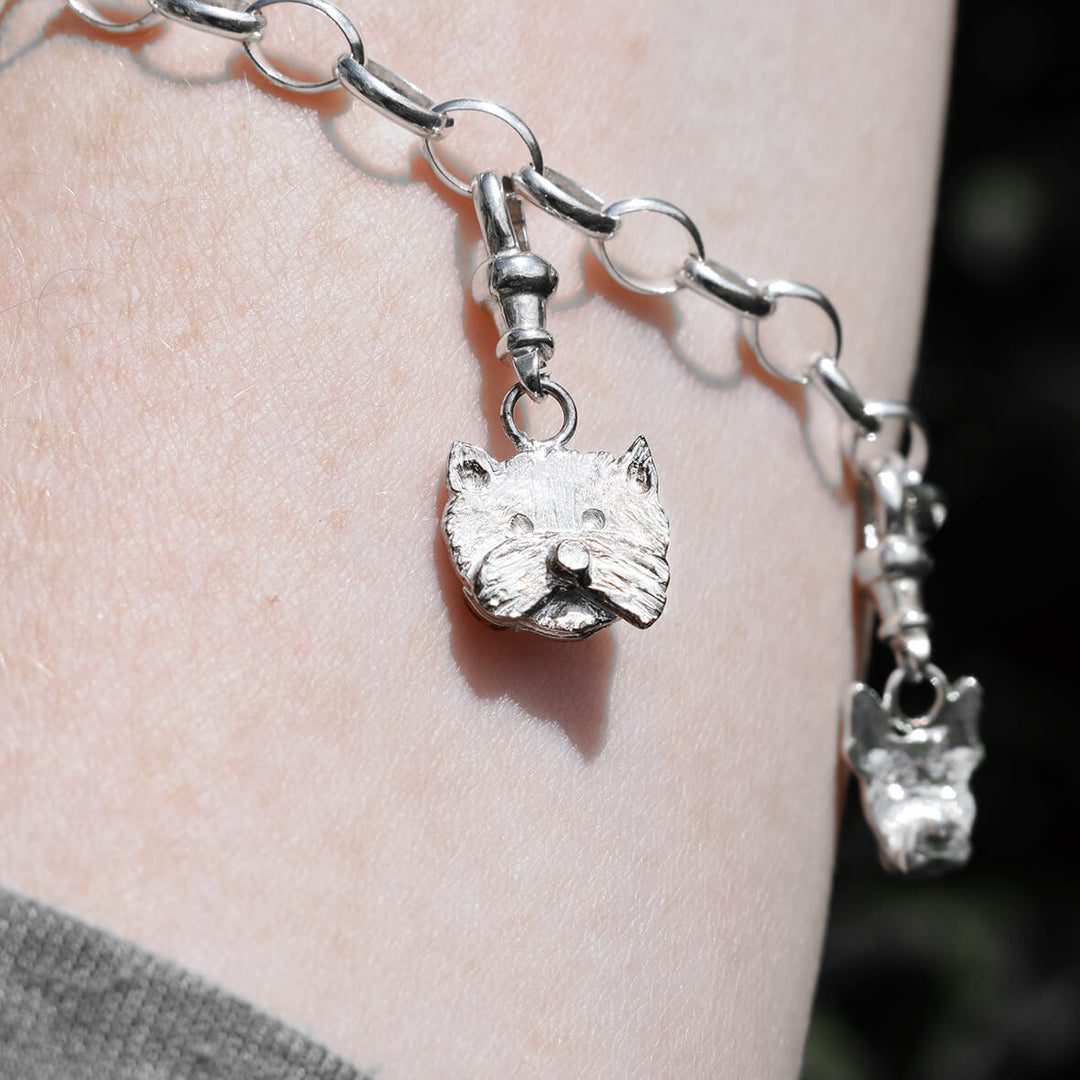 West Highland Terrier charm, West Highland Terrier bracelet westie charm, West Highland Terrier jewellery, quality West Highland Terrier gift for woman, West Highland Terrier birthday present