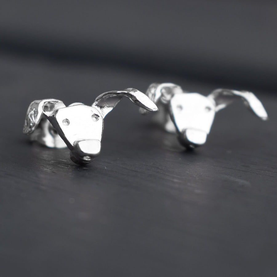 whippet earrings, whippet stud earrings, silver whippet earrings, silver whippet jewellery, whippet memorial, whippet gift for woman, quality whippet gift, whippet present for wife